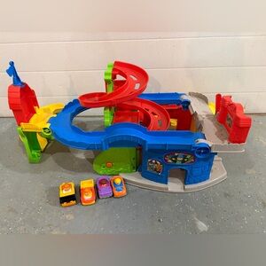 Fisher Price Little People Sit N Stand Skyway 2 In 1 Vehicle Racing Playset